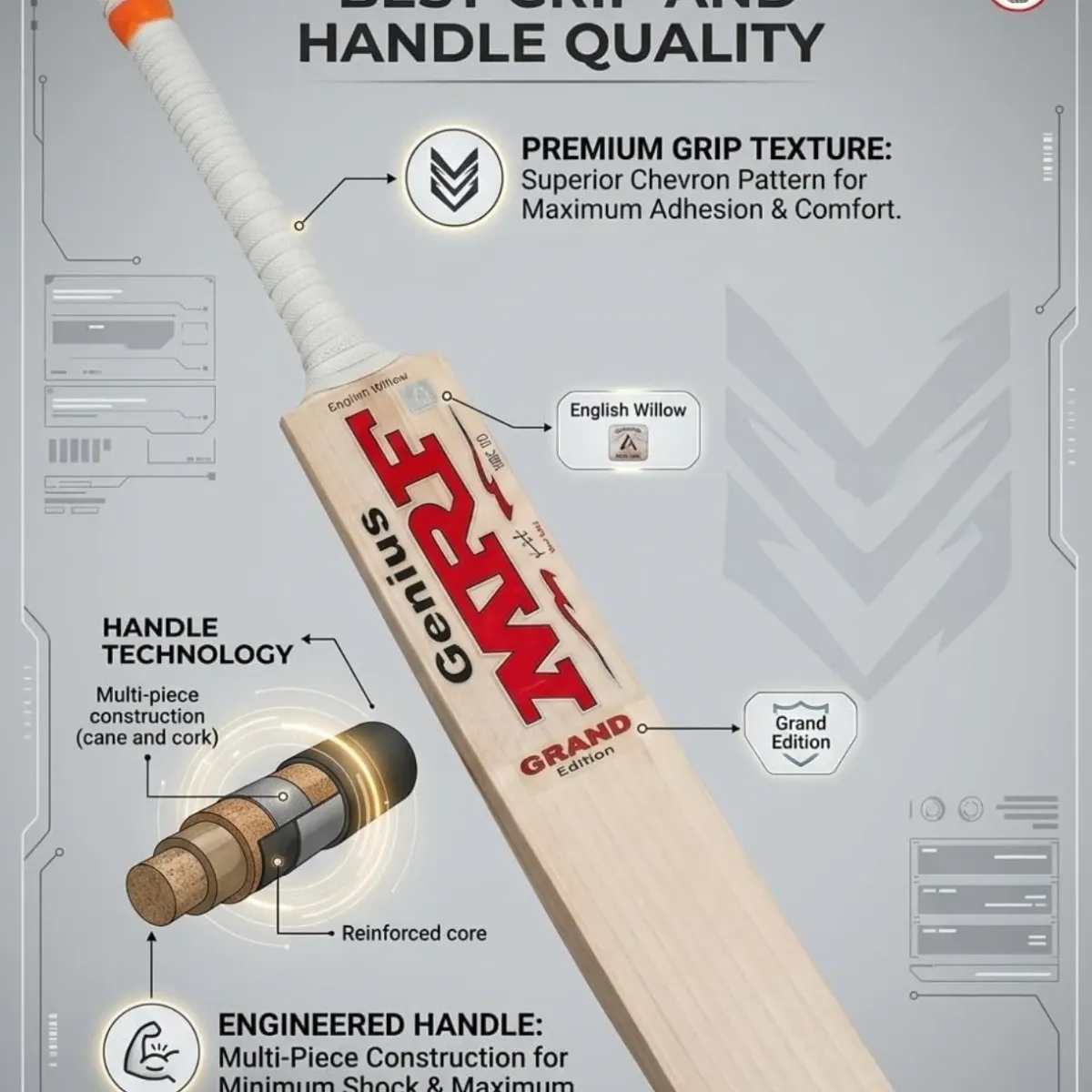 SAG VK Profile English Willow Cricket Bat for 12-14 Yrs | Light Weight Size 6 for Youth 59% off Mobile Image 3