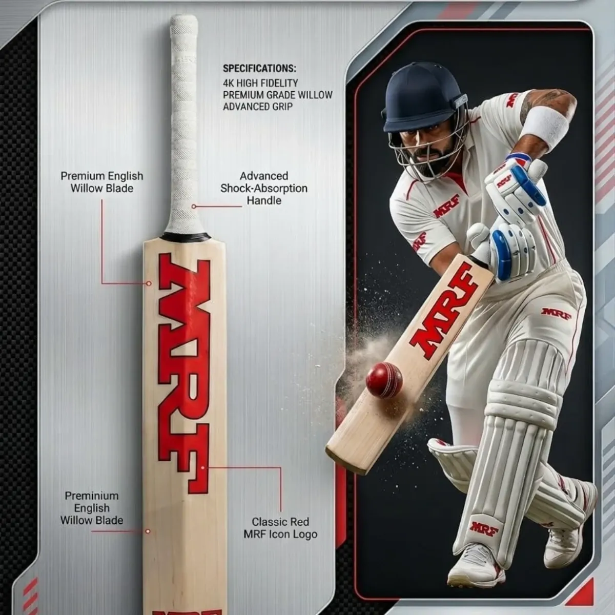 SAG VK Profile English Willow Cricket Bat for 12-14 Yrs | Light Weight Size 6 for Youth 59% off Mobile Image 2