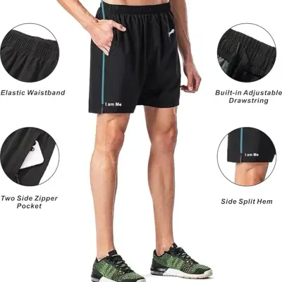 JUST RIDER Men’s Swim Shorts with Zipper Pocket | Quick Dry Swimming Trunks | Lightweight Beach & Pool Swimwear | Elastic Waist Sports Shorts for Swimming Thumbnail 1