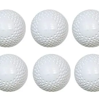 Sports Dimple Hockey Ball (Pack of 6, White) Hockey Ball Thumbnail 1