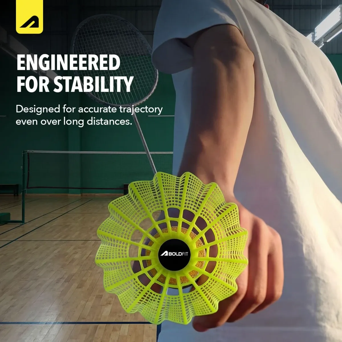 Boldfit Badminton Shuttlecock Set 3pcs High Durability Badminton Nylon Shuttle with Natural Wood Cork Base Ideal for Daily Practice for Beginners & Players Rally 200 Yellow (Pack of 3) Mobile Image 4