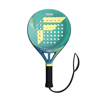 Kinex 100% Carbon Fibre Round Shape Padel Tennis Racket | 3D Spin Tech | Large Sweet Spot Thumbnail 1